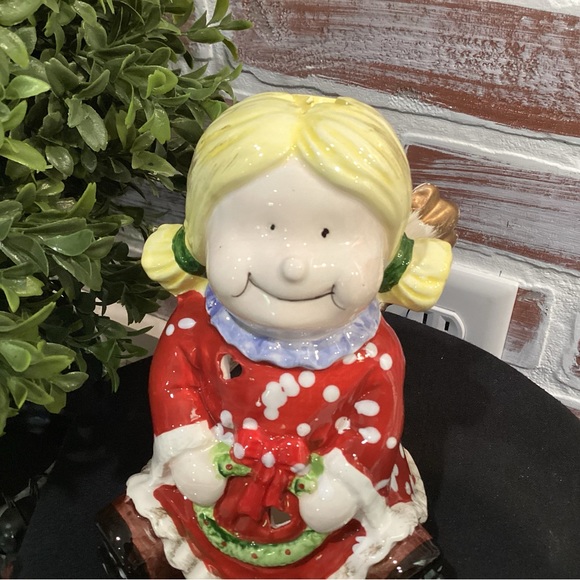 Raggedy Ann Type Doll - Ceramic Crafted - Candle Holder Decor - Very Nice - Picture 2 of 10